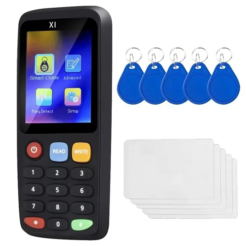 X7 RFID Smart Chip NFC Decodificador Duplicador Leitor Escritor + 5XCUID Chaveiro + 5XUID Cartão 125Khz 13.56Mhz Crachá Clone Cartão