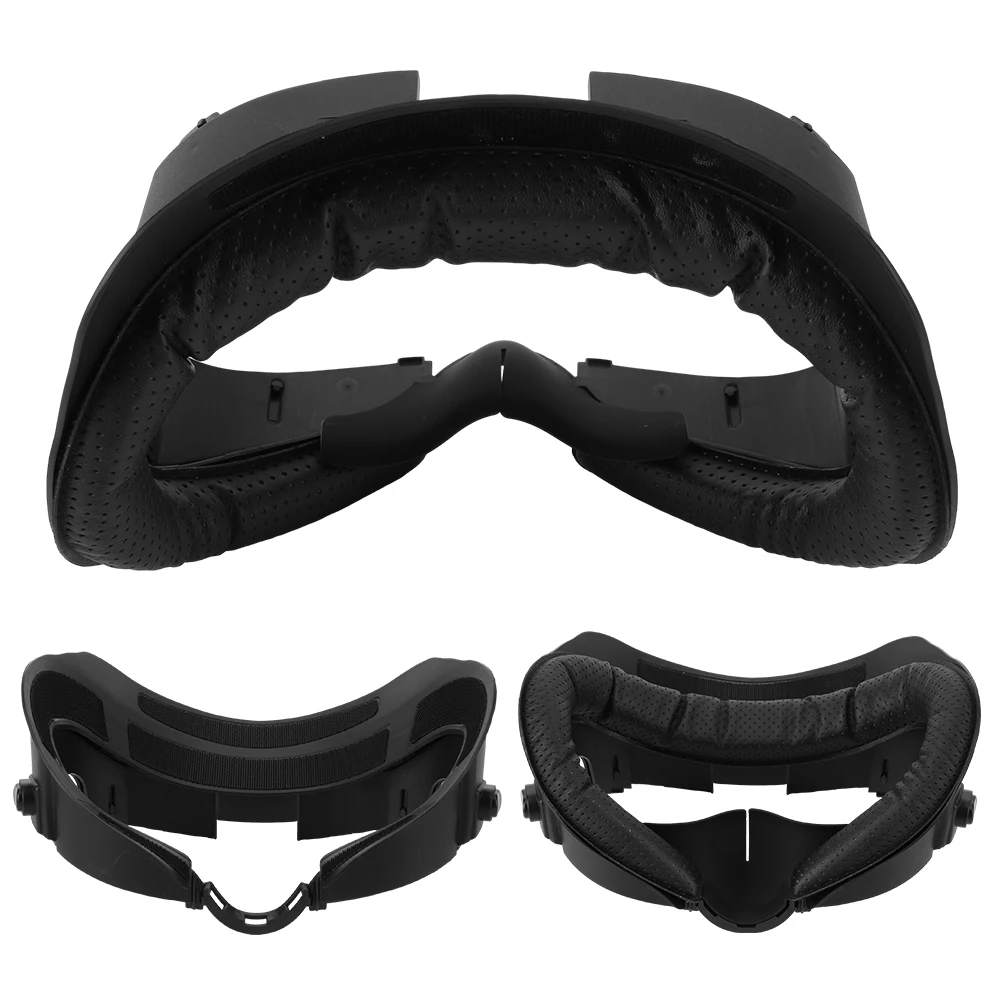 واجهة وجه 6 في 1 من البولي يوريثان ووسادة وجه من رغوة الحرير الجليدي قابلة للتعديل لعدسة الوجه لـ Meta Quest 3