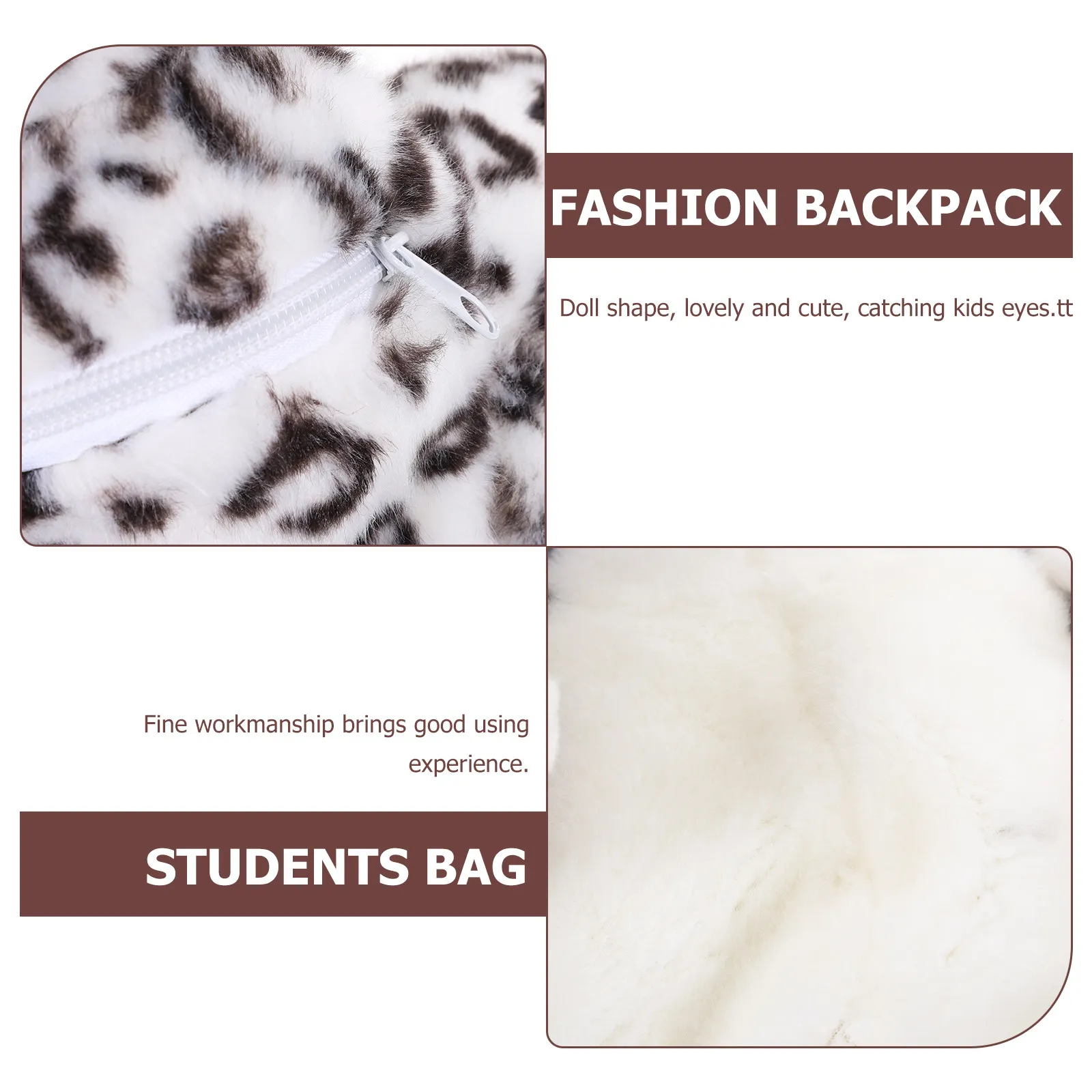 1Pcs Cartoon Animal Backpack Lovely Leopard Kids School Bag Adjustable Strap Comfortable Touch Students Bag Fashion Backpack