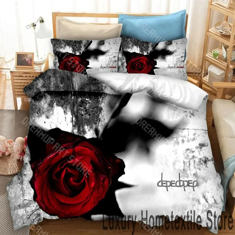 3D Printed Depeche Mode Bnad Bedding Set for Boys Girls Duvet Cover And Pillowcase Twin Queen King Full Single Double Sizes