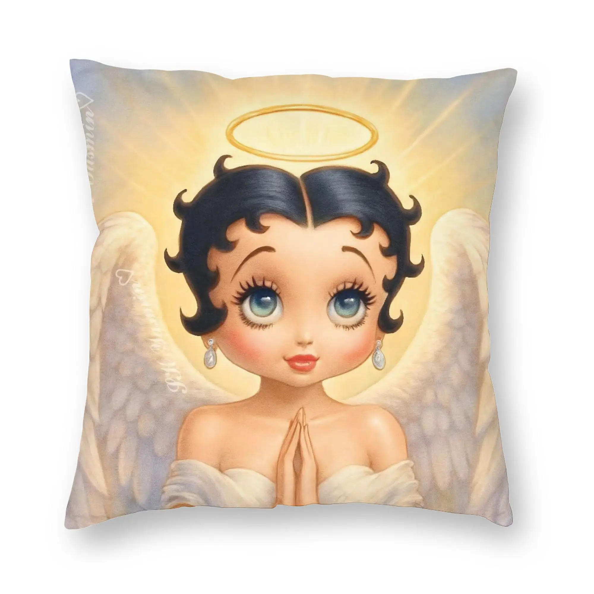Anime B-Betty BoopS Pillowcase Printed Polyester Cushion Cover Gift Cartoon Pillow Case Cover Home Zippered 45X45cm