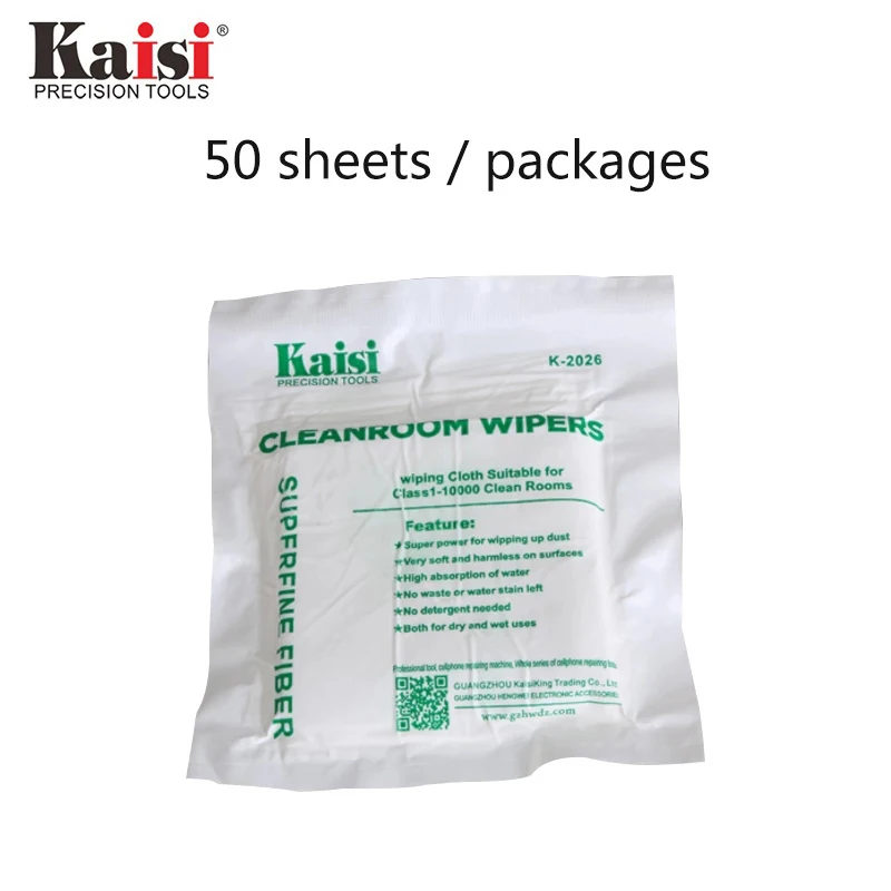 Soft 50Pcs/Bag Cleanroom Wiper Non Dust Cloth Dust Free Paper Phone LCD Repair Tool for Class 1-10000 Clean Rooms