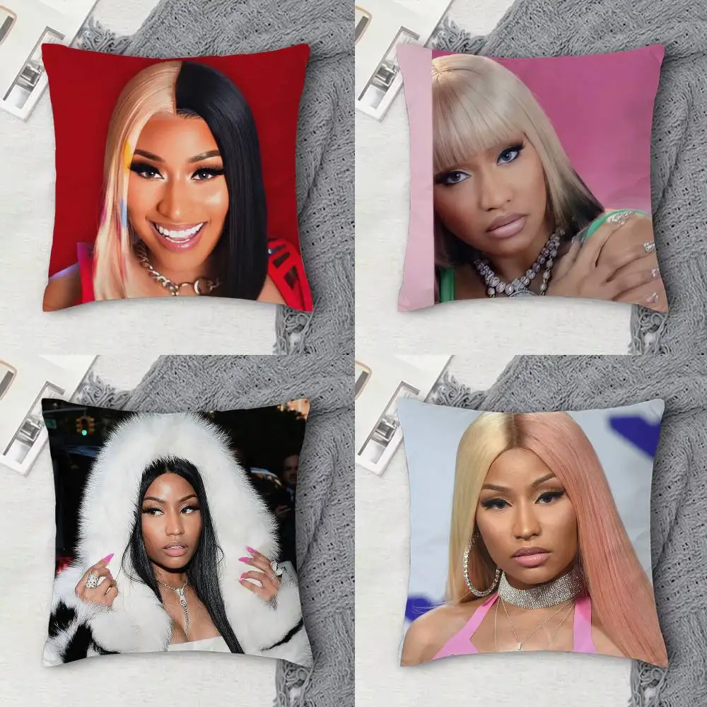 

N-Nicki minaj Double-sided Printed Square Decorative Cushion Cover for Sofa Living Room Home Decor