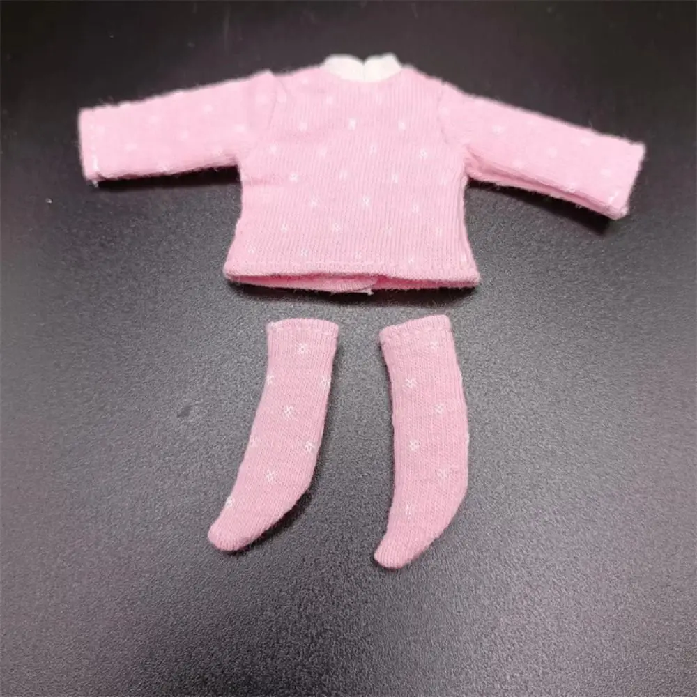 Suit Tops Obitsu 11 Clothes Mini Socks Dress Up Doll Dot Blouse T-shirt Play House OB11 Bottoming Shirt Dolls Accessories