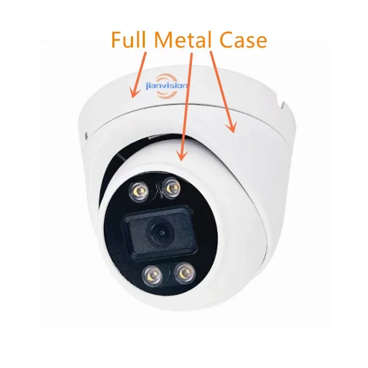 

Jianvision 4K High Quality Metal Dome Full Color Night Vision Video And Audio Recording 8ch Cctv 8mp Camera Nvr System