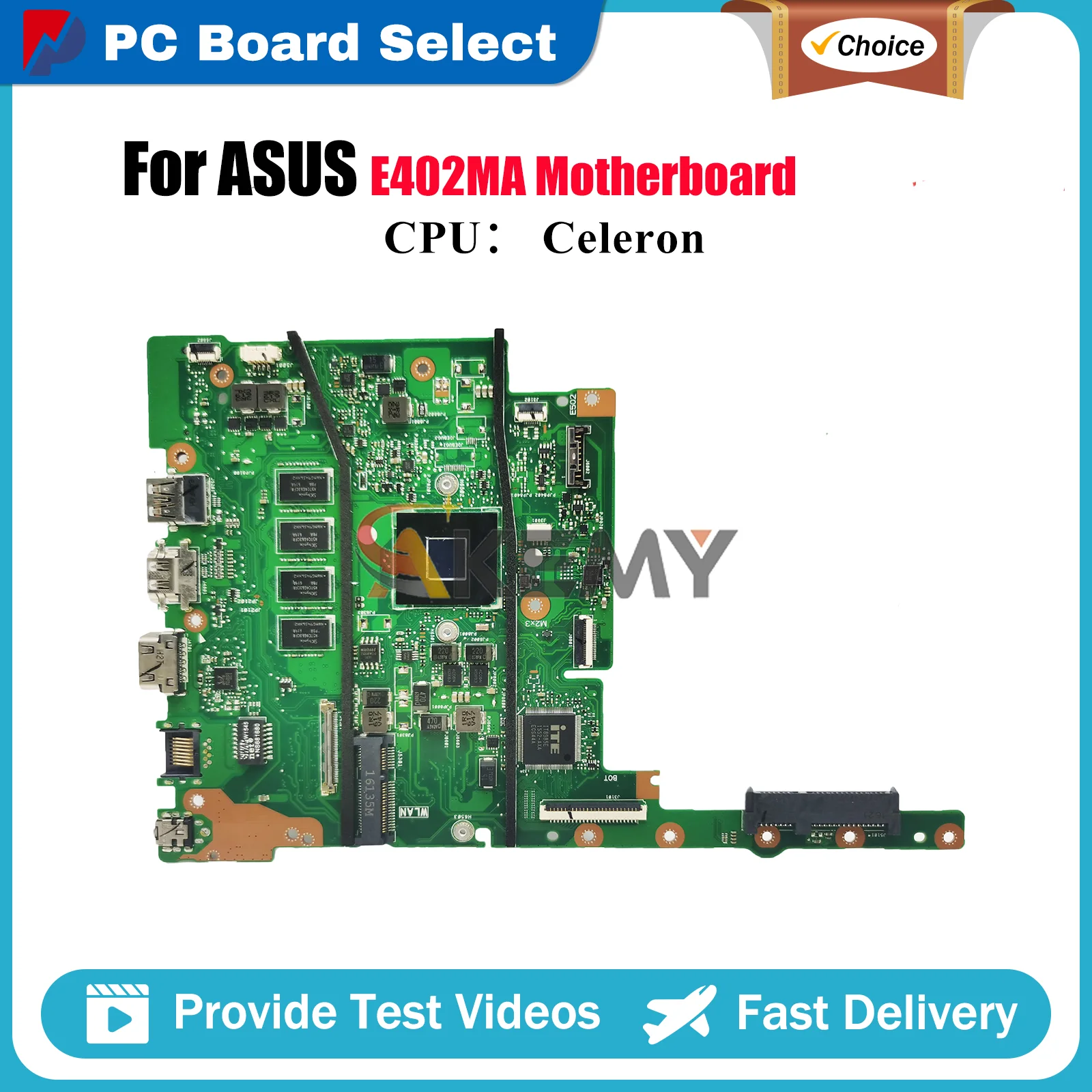 

E402MA Laptop Motherboard For ASUS EeeBook E402MA E402M Notebook Mainboard With Celeron CPU 100% tests OK fast shipping stk