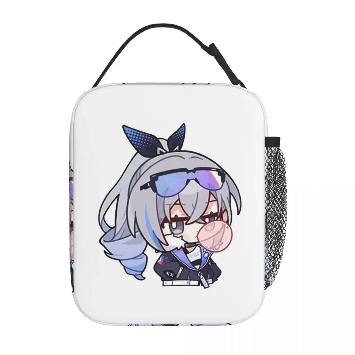 Cartoon Silver Wolf Honkai Star Rail Game Insulated Lunch Bag For Picnic gaming Food Bag Portable Cooler Thermal Lunch Boxes