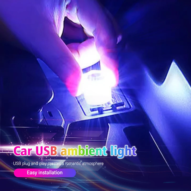 Car Atmosphere USB Mini LED Light Ambient Colorful Lamp For Suzuki Jimny jb32 jb23 jb64 jb43 jb53 jb74