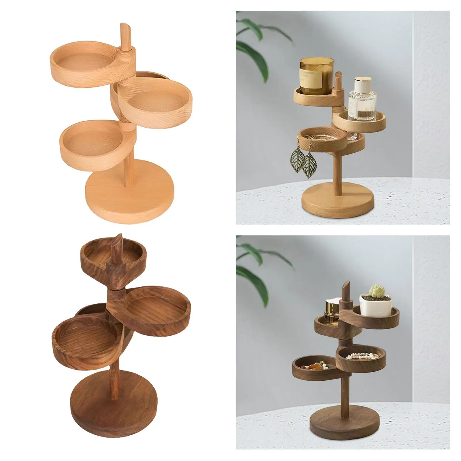 

Органайзер для ювелирных изделий, деревянный держатель для ювелирных изделий, столешница, вращающийся футляр для ювелирных изделий, небольшая коробка для хранения ювелирных изделий для браслетов, ожерелий