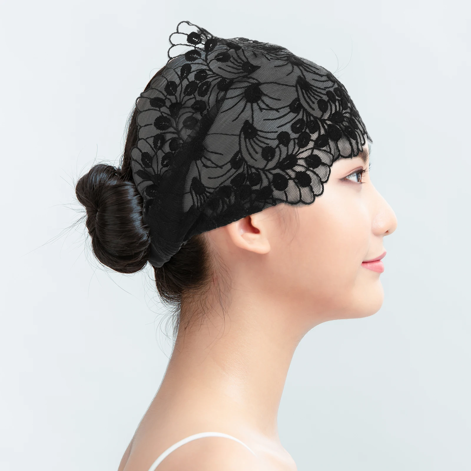 

Wide Floral Lace Headband For Women Stretchy Skin Care Makeup Face Washing Headwrap Church Hair Styling Accessory