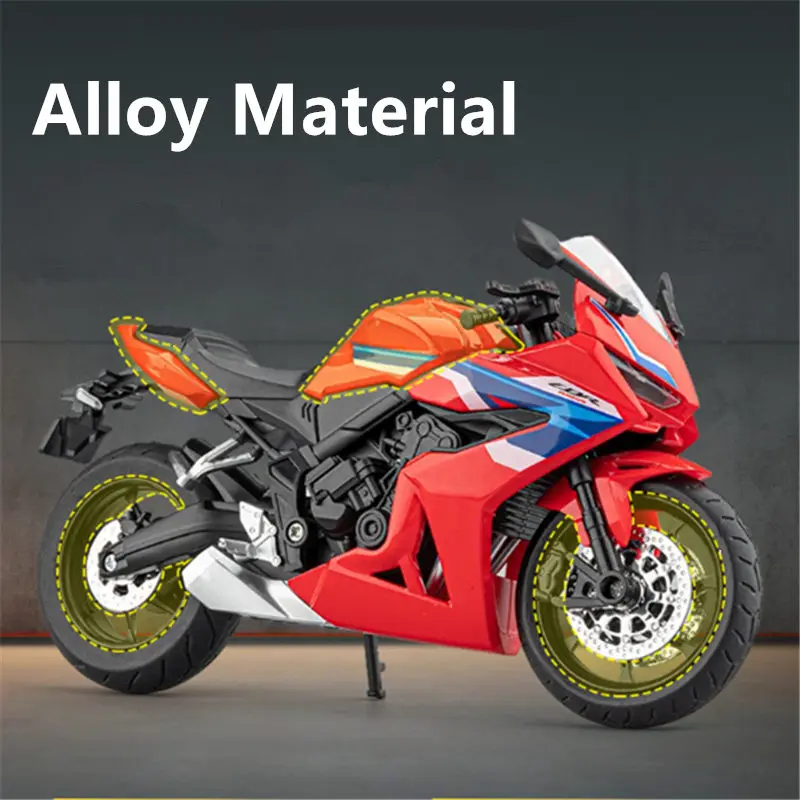 1:12 CBR650R Dirt Bike Alloy Street Sports Off-road Motorcycle Model Diecast Metal Track Racing Motorcycle Model Simulation Gift