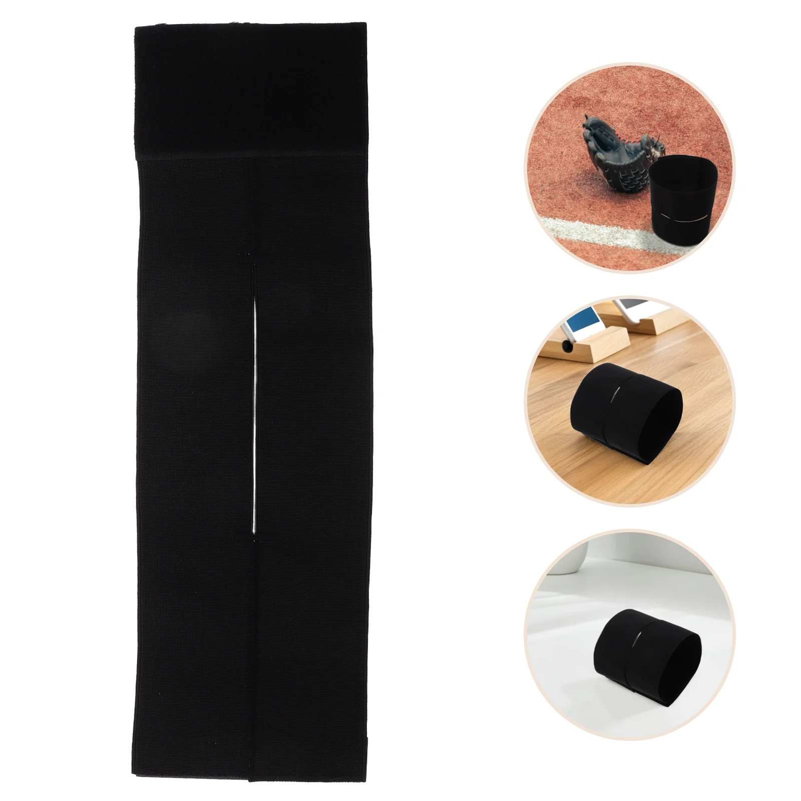 2 Pcs Baseball Glove Strap Wrapping Accessories Band Holder Black Elastic