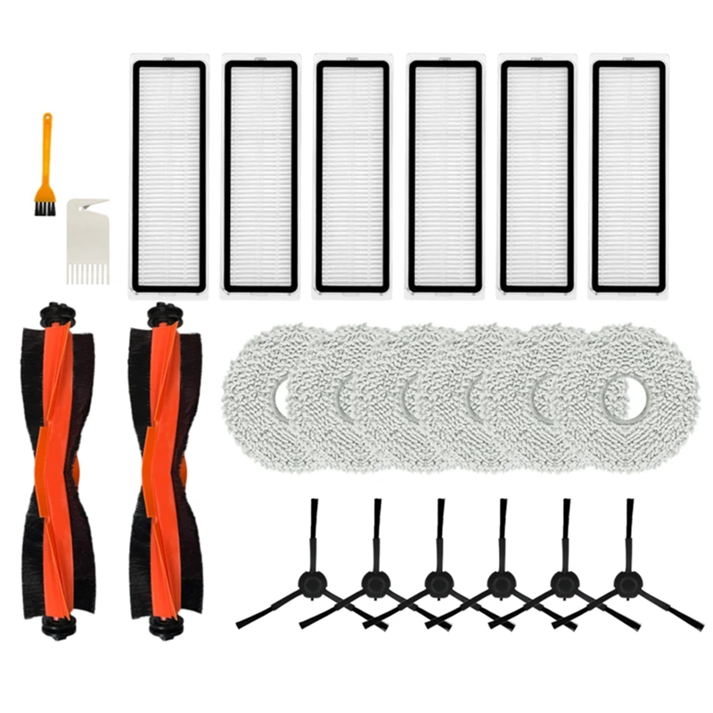 ل Dreame X20 برو الرئيسية الأسطوانة فرشاة فلتر HEPA الجانب تدور فرشاة ممسحة الملابس خرقة فراغ أجزاء