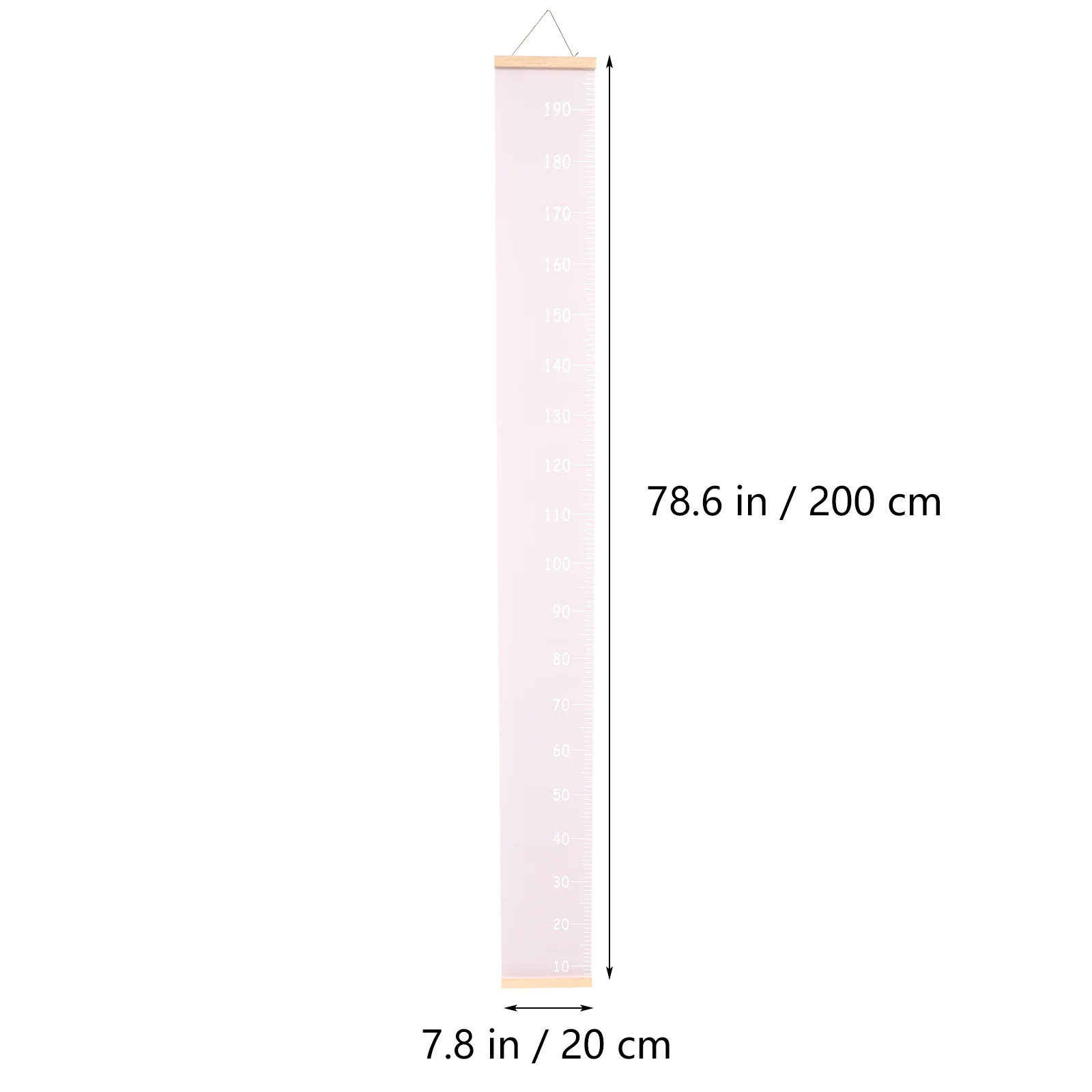 Toddler Children\'s Room Hanging Ruler Growth Chart Nursery Wall Height Pink Rulers Baby