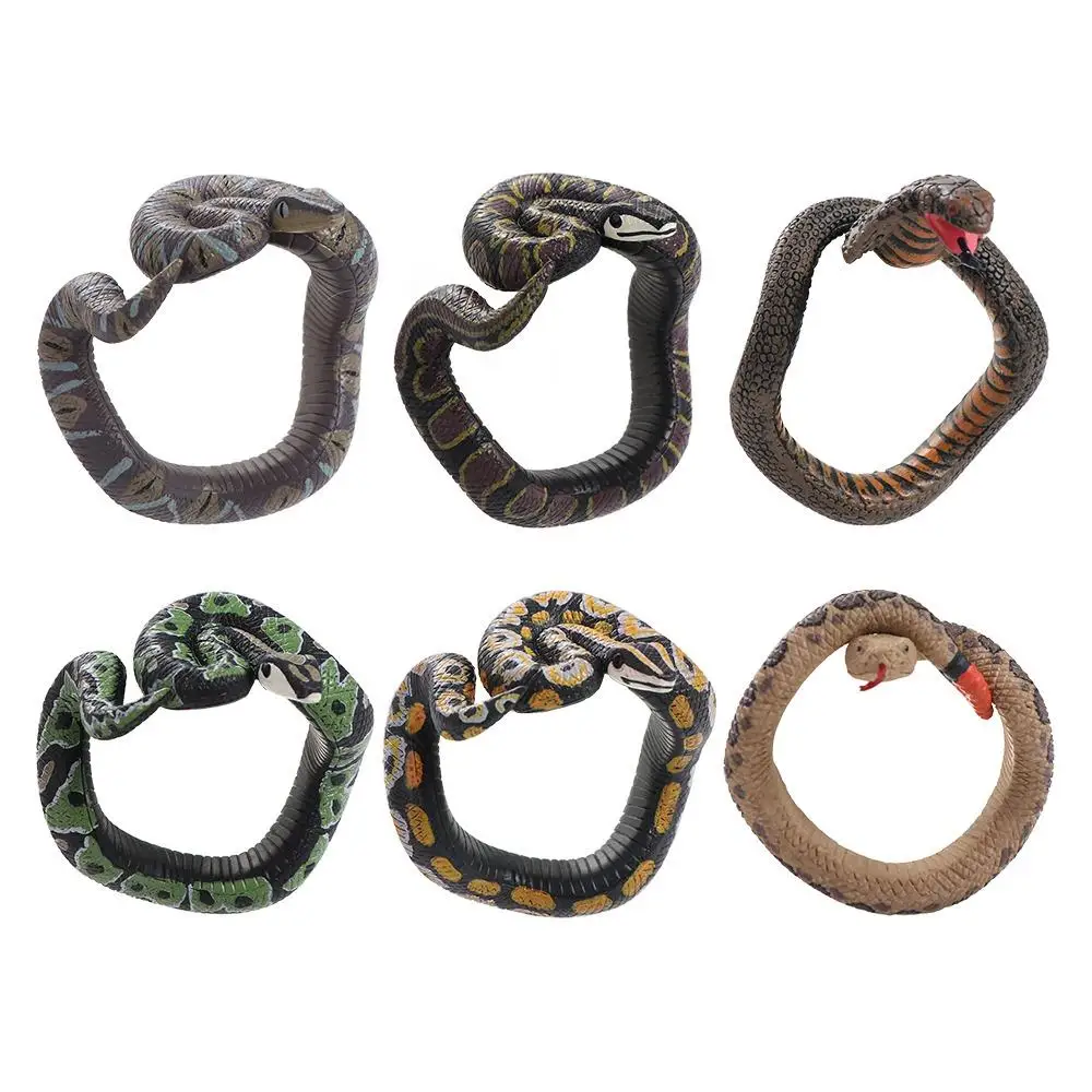 Funny Animal Model Fun Prank Python Simulation Snake Snake Bracelet Simulation Animal Model Animal Bangles Snake Tricky Toys