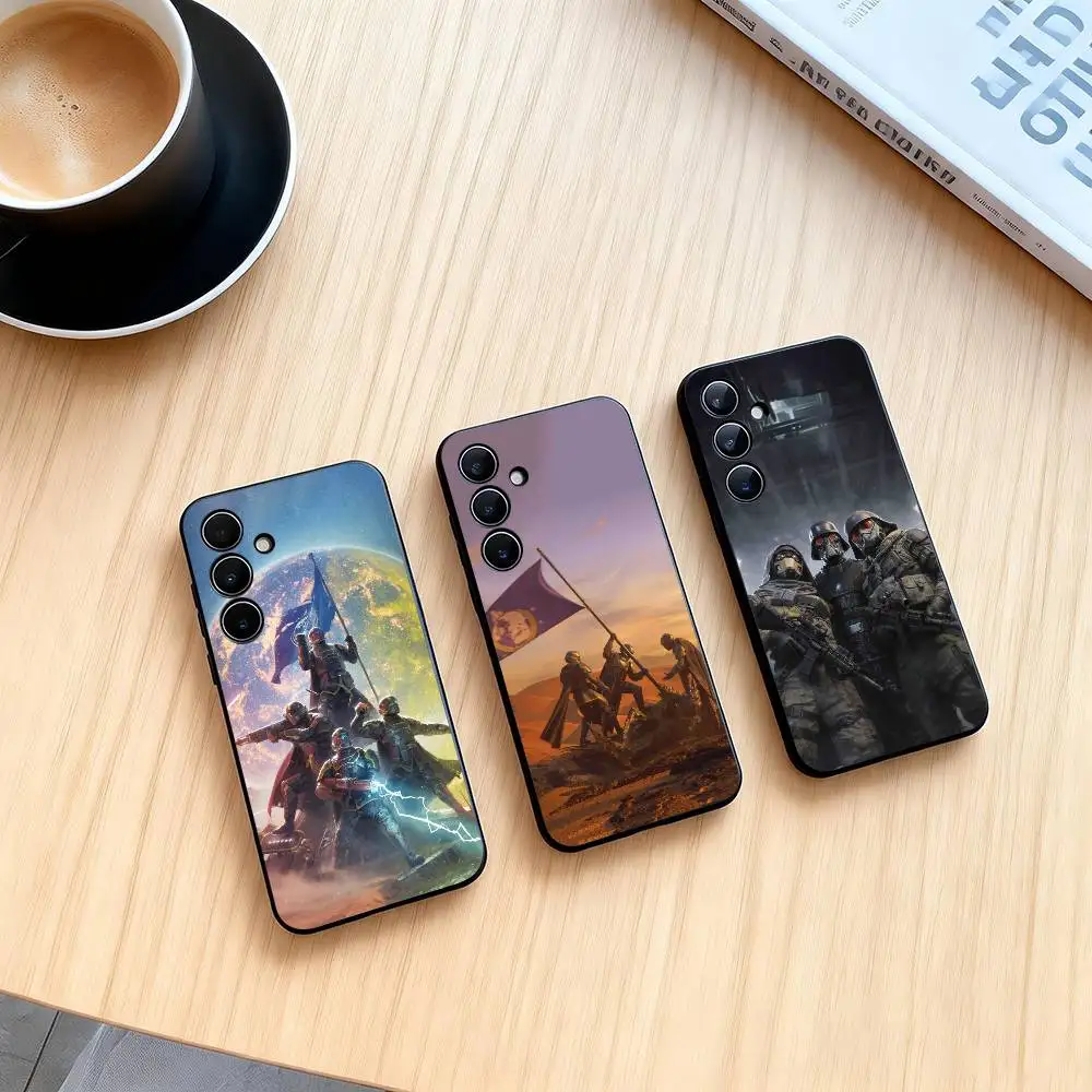 H-Helldivers Illuminate  Phone Case For Samsung Galaxy A73,A72,A71,A70,A53,A52,A51,Soft Silicone Black Cover Gift