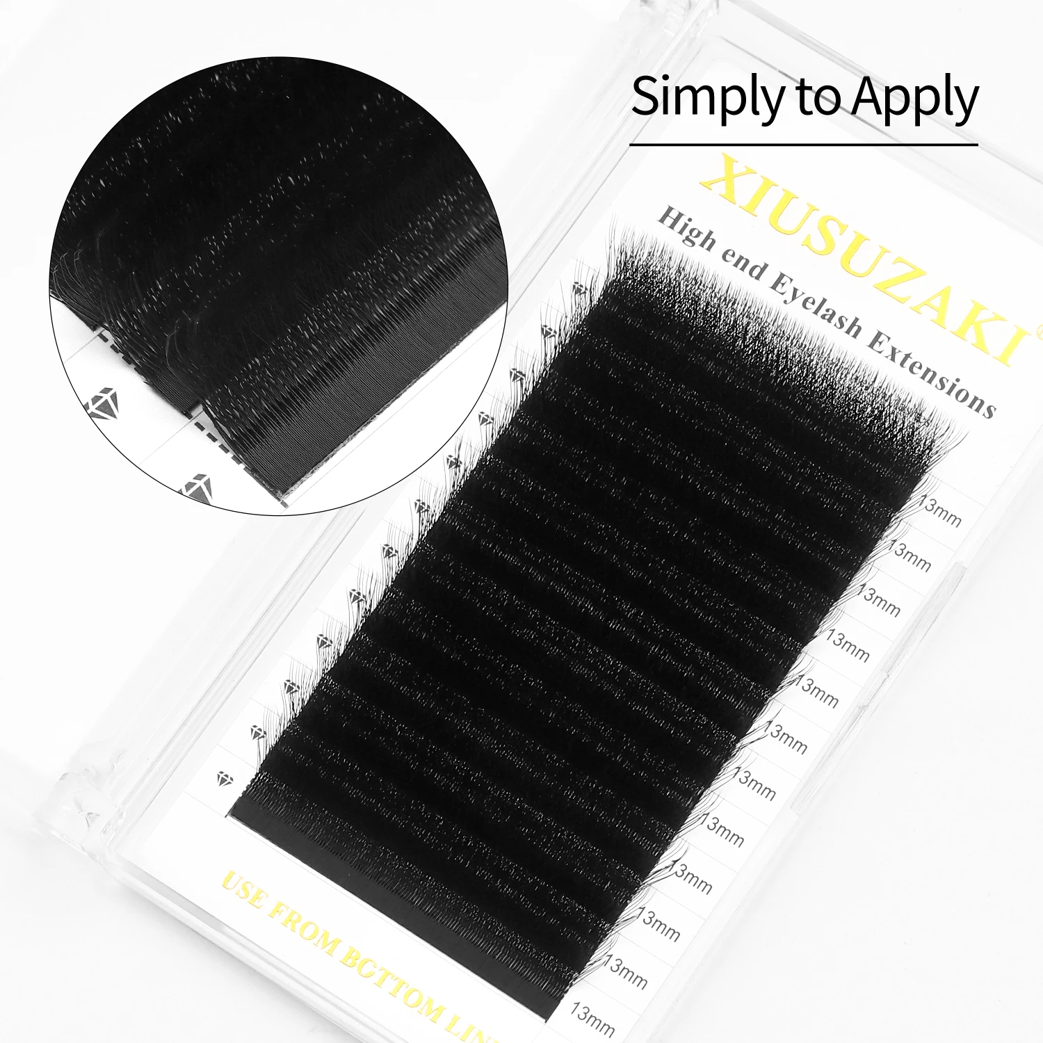 ขนตาปลอม XIUSUZAKI แบบสองชั้น 4DW สำเร็จรูป ขนตาปลอม 4DW แบบเส้นต่อเส้น สำหรับต่อขนตาแบบวอลุ่ม อุปกรณ์แต่งหน้า