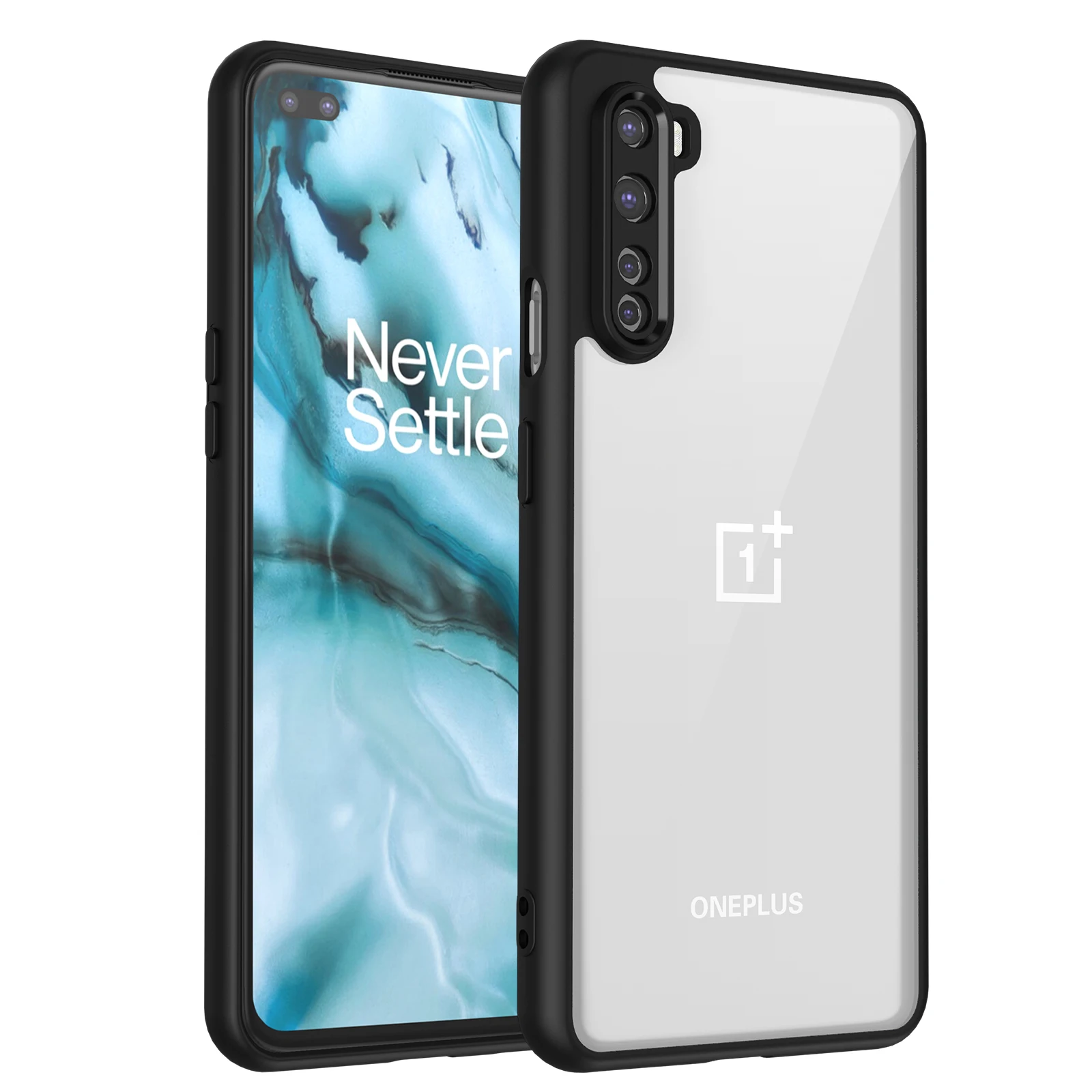 Oneplus Nord AC2001 AC2003 Hülle, stoßfeste Silikon-Stoßstange, Luftpolster, klare, matte Rückseite, harte Handyhülle für One Plus Nord – Detail 7