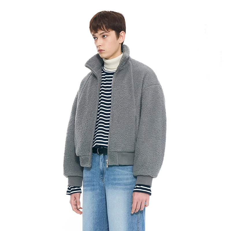 

Унисекс зимняя повседневная плюшевая куртка на молнии PARTIMENTO, стандартный крой, полиэстер, молодежная, популярная, для повседневной носки, с длинными рукавами