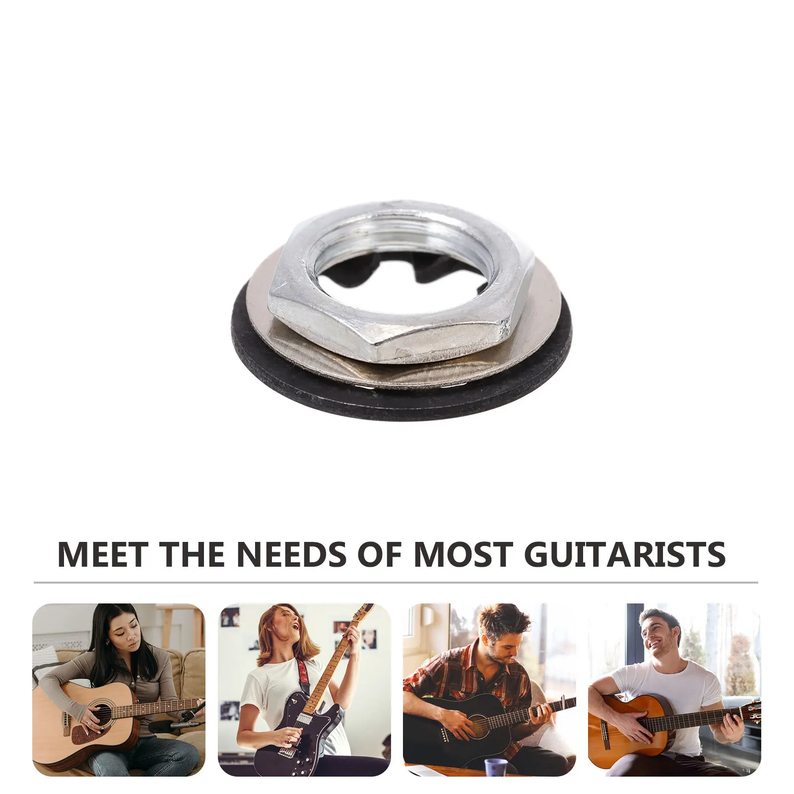 

12Pcs Potentiometer Metal Nut Gaskets Durable Replacement Parts for Electric Guitar Accessories Potentiometer Gaskets