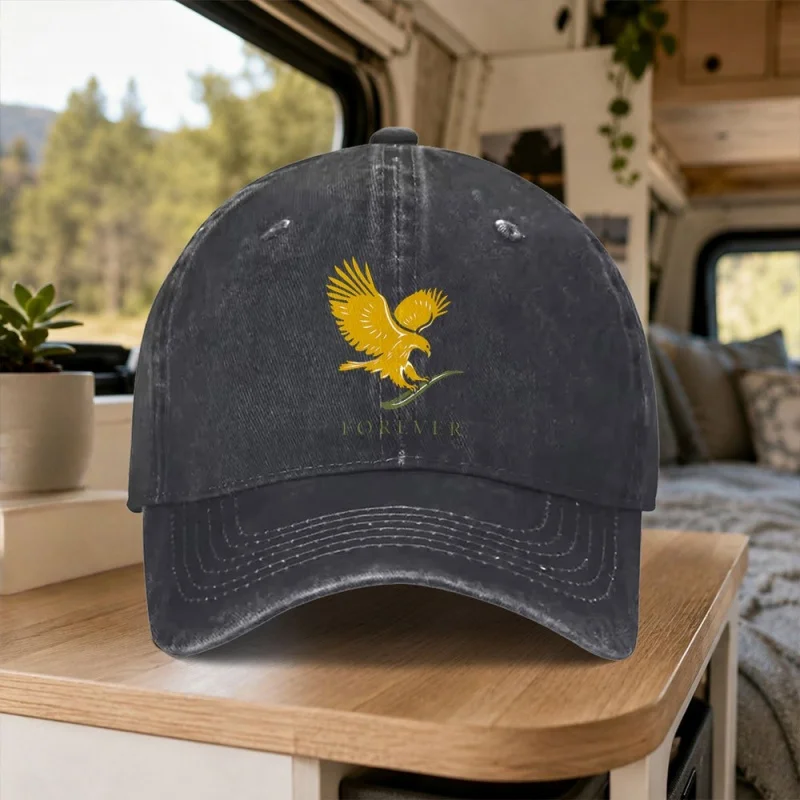 1pc Forever Living Vintage Washed Baseball Cap - Adjustable Hook & Loop Duckbill Cap Suitable for Outdoor Sports, Daily Wear, Pa