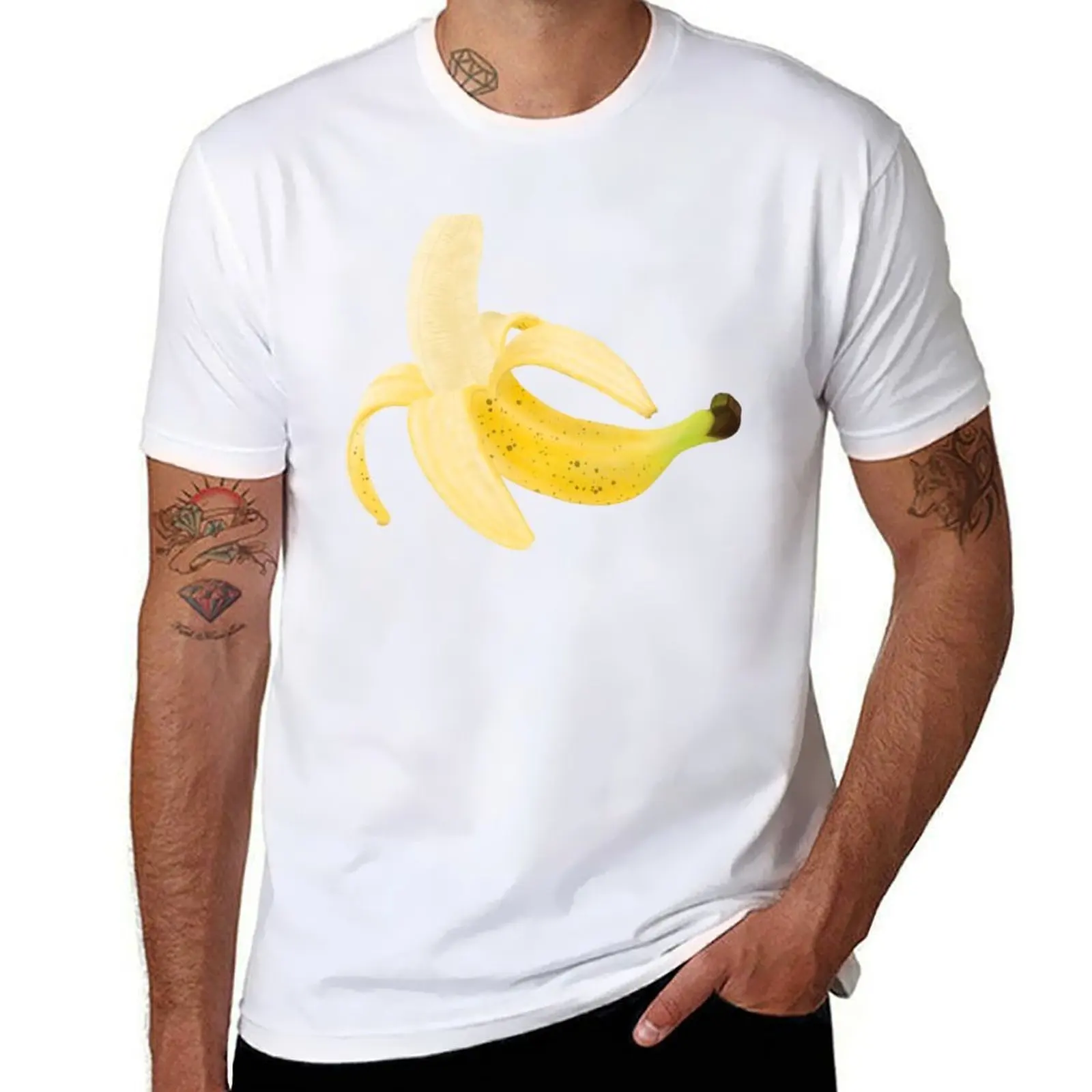 

Ripe banana with spots T-Shirt man t shirt luxury man t shirt cotton high quality T-Shirt