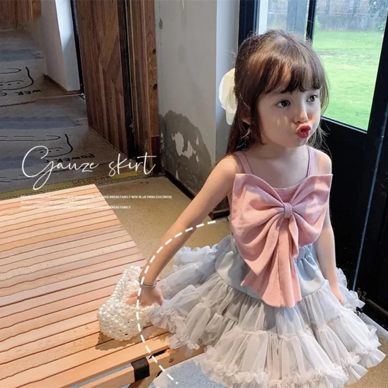 

Girl Dress Ballet Kids Tutu Skirts Cotton 2022 Vintage Spring Autumn Ballerina Party Evening Gown Dance Performance Children Clo