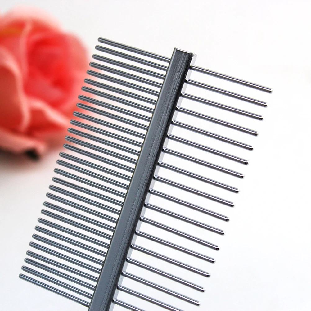 

Pet Grooming Comb Stainless Steel Finish Fluff Lightweight for Cats All Size Dogs Shedding Detangling Skin Stimulation