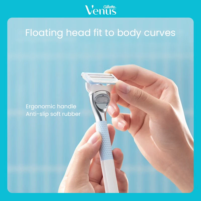 Women's Body Razor ,Gillette Venus Women's Pubic Hair Razor ,Intimate Area Shaver for Women ,portability ,With lubrication strip