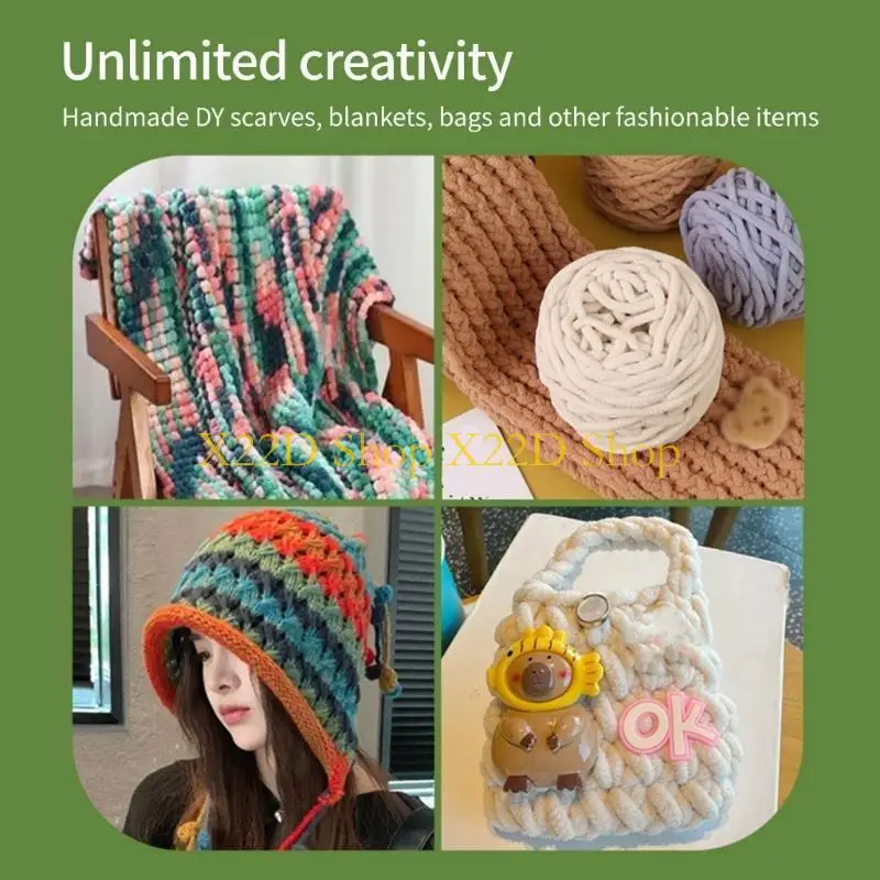 

X22D Ergonomic Grip Crochet Hook Crochet Hook for Knitting Blankets Scarves Bag