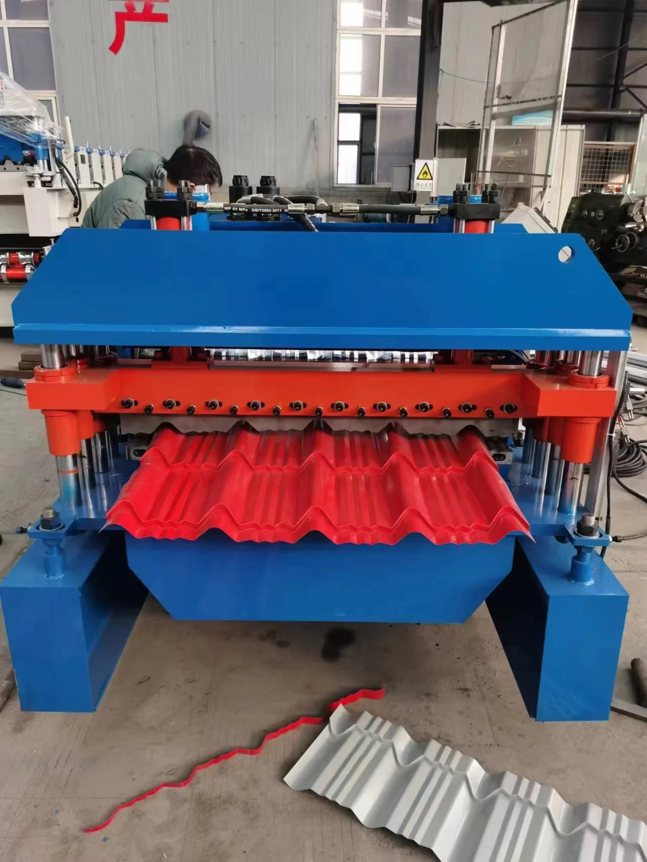 Glazed Aluminum and Metal Single Layer Roofing Tile Roll Forming Processing Machine Equipment