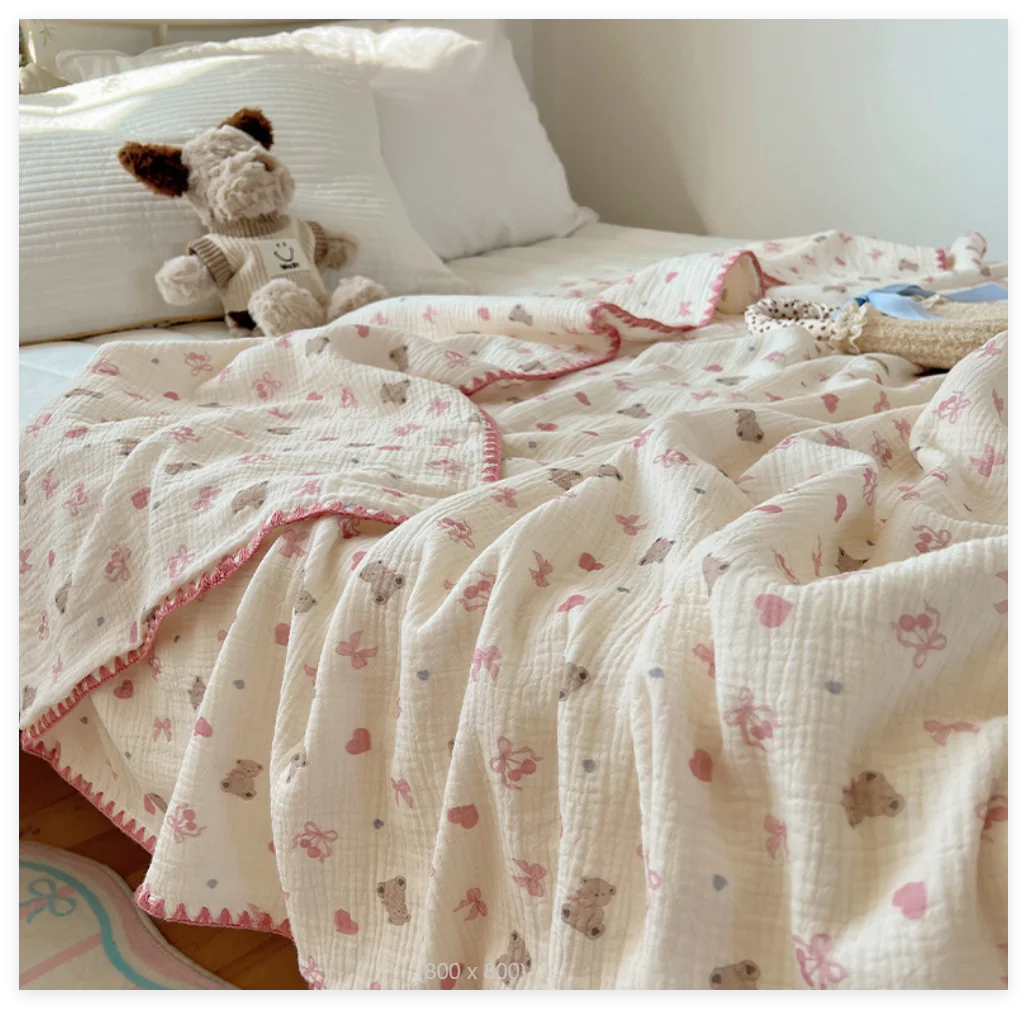 

Baby Muslin Swaddle Blankets Summer Newborn Baby Blanket For Crib Bed Quilt Cotton Soft Infant Boys Girls Receiving Blankets