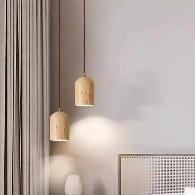 

Прикроватная люстра для спальни, роскошный светильник для кафе, островной светильник, креативная маленькая люстра для ресторана из желтого пещерного камня