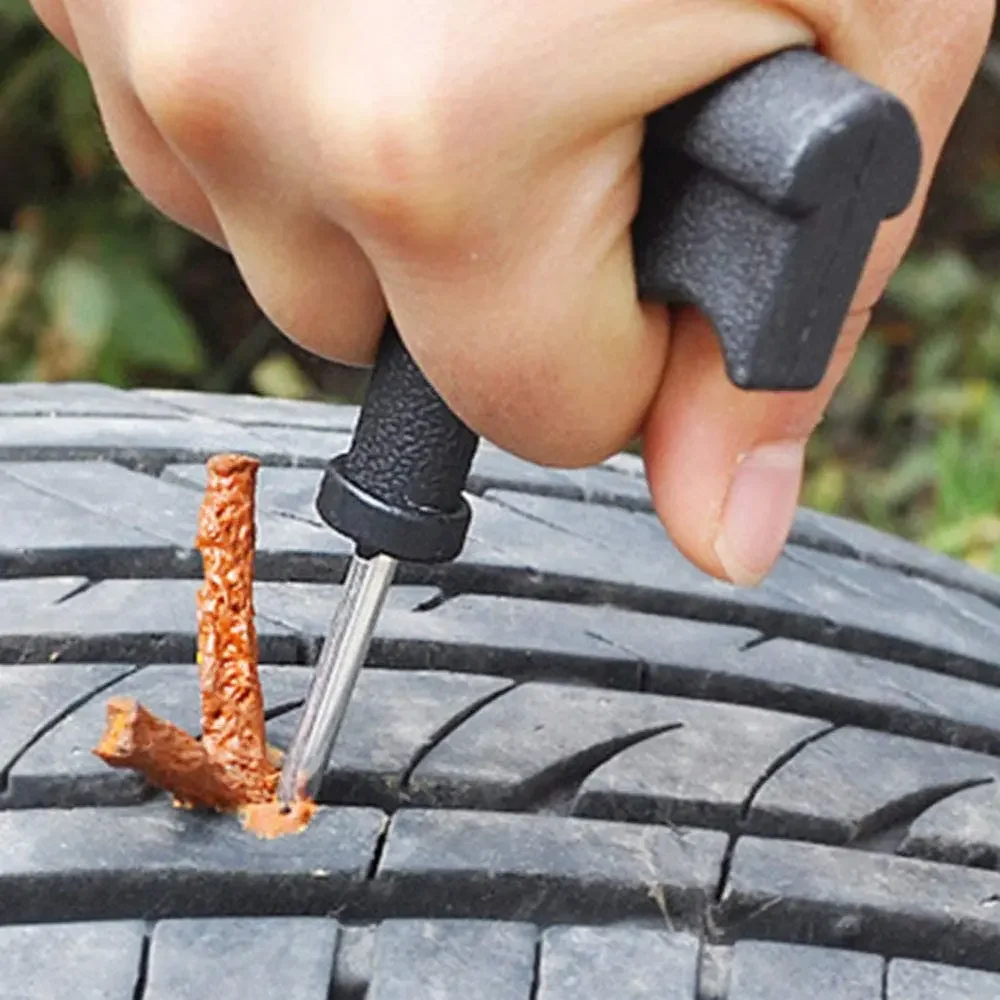 Car Motorcycle Truck Tire Repair Tool Kit with Rubber Strips Tubeless Tyre Puncture Studding Plug Set Vacuum Tire Repair Tool image 6