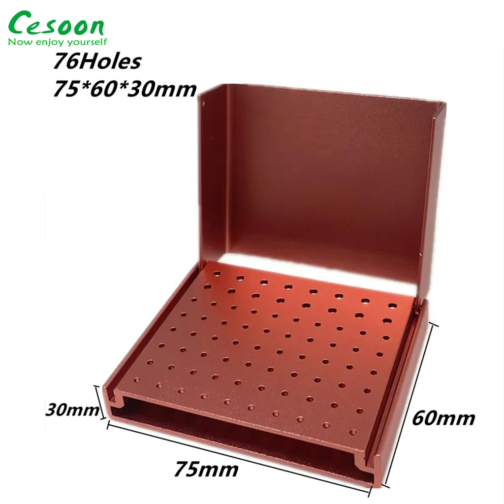 152/76/40 Holes Dental Burs Holder Block Cleaning Stand Autoclave Sterilizer Disinfection Case Bur Box Aluminium Alloy Organizer