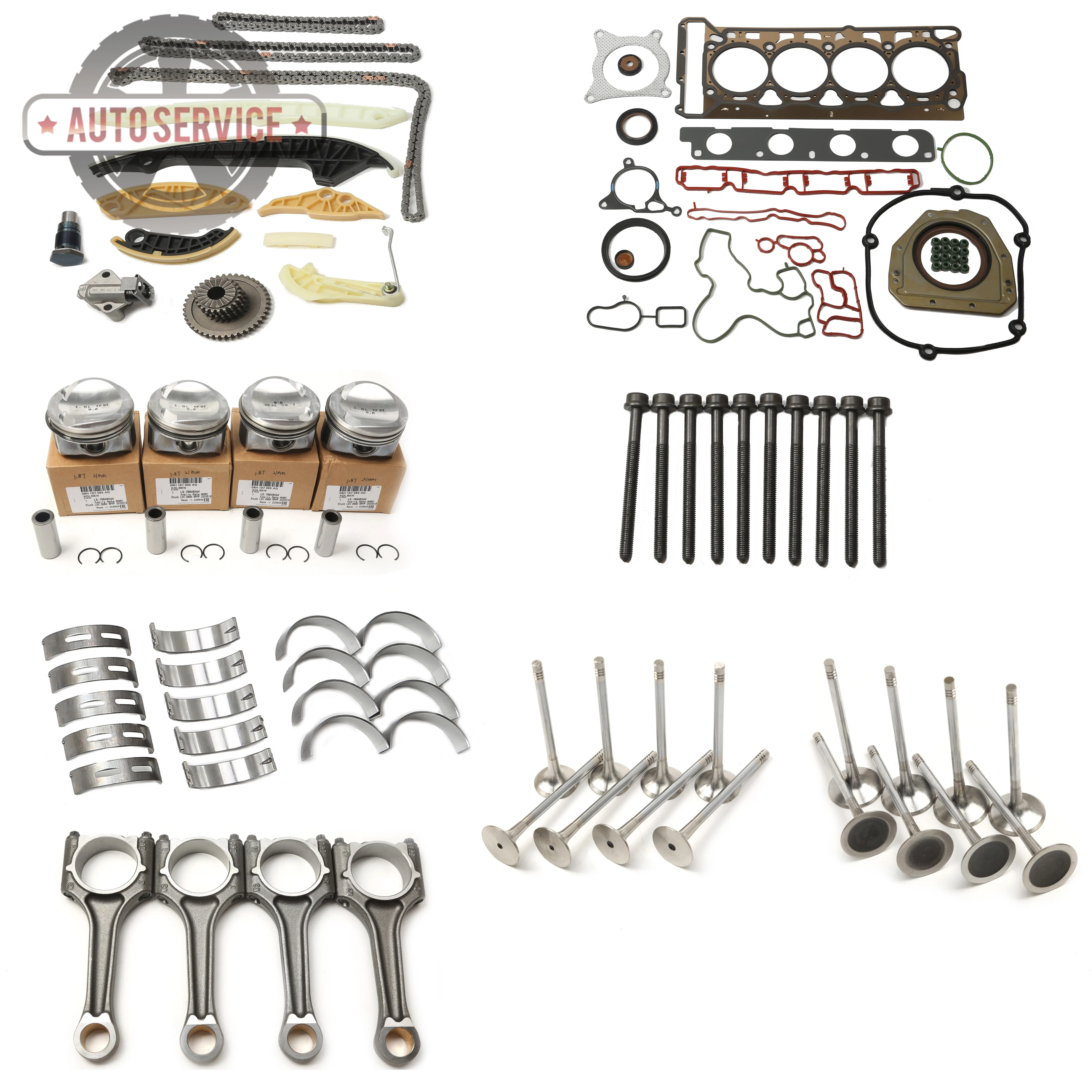 

06H 107 065BS EA888 Engine Reconstruction Repair Kit For VW Golf Passat CC Jetta Audi A4 A6 Skoda 1.8T 06H109507N 06J198401K