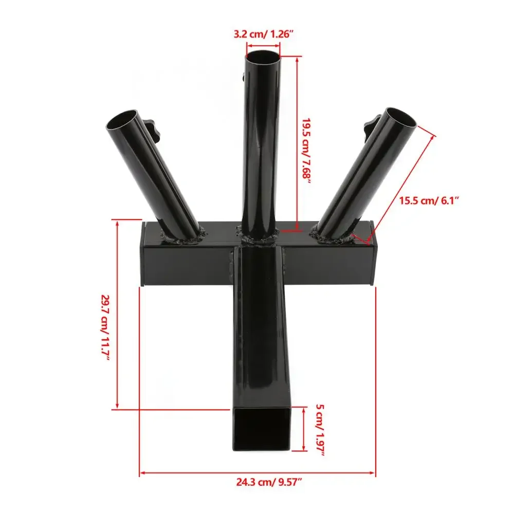 Upgrade Hitch Mount Universal 3 Flag Pole Holder Heavy Duty Flagpole Holder Truck Trunk Bracket for 2