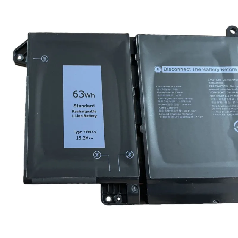 7FMXV for Dell Latitude 5320 7520 7320 7420 9JM71 Laptop Battery 0 Cycle  High Capacity Battery Replacement Bateria Grade A Cell