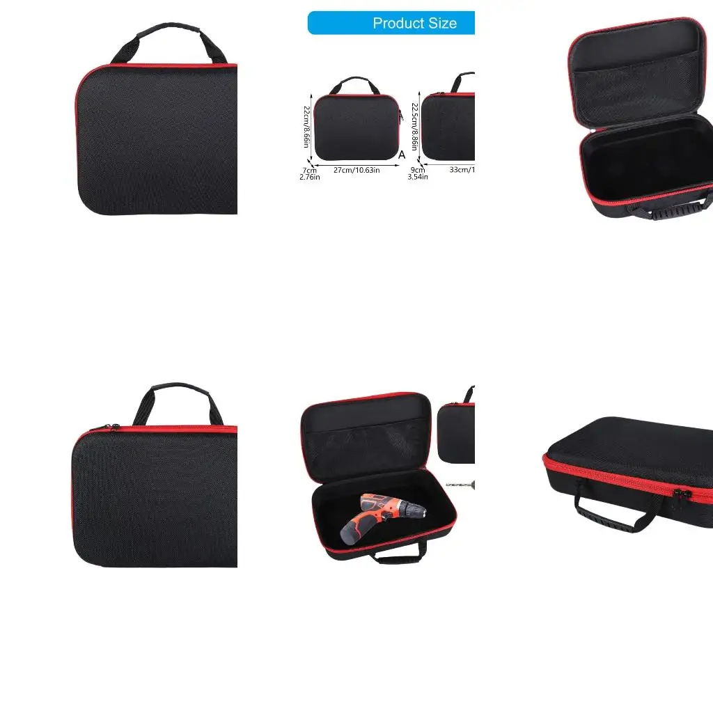  Electric Grinder Drill Bag Zippers Pouches Replacement for Electric Drill Tool Drill Tool Bag Storage Case with Handle