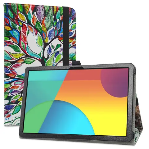 Tablet Case For 10.1" Digiland 1050 / OX Tab 10 (Ox-P010)  Folding Stand PU Leather Cover with Elastic Closure