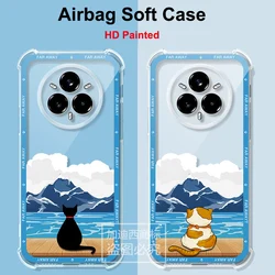 Realme 14 Pro Plus Air Cushion Shockproof Case For OPPO Realme 14 Pro Airbag Silicone Soft TPU Cover For Real me 12 11 10 Pro +