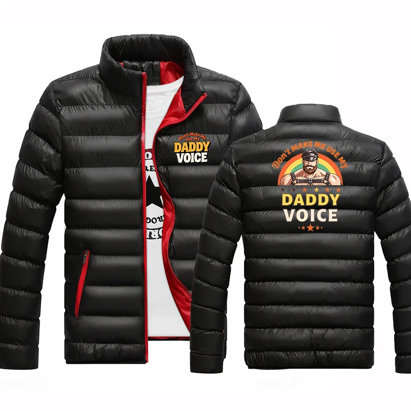 2026 Autumn And Winter Men's Leisure Hoodies Don't Make Me Use My Daddy Voice Logo Print Constant Temperature Comfort Jacket
