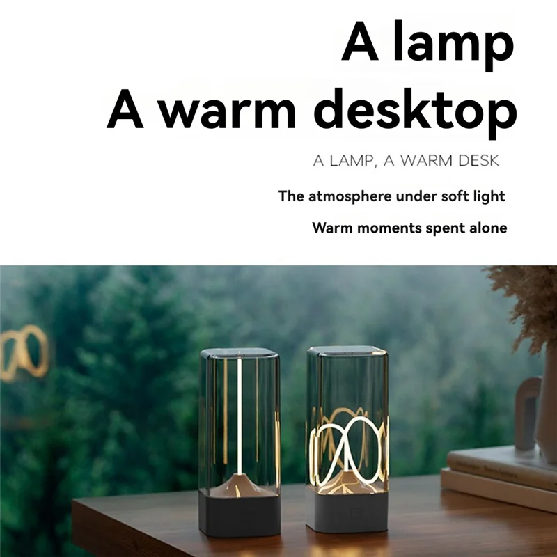 ABGE-Sensor Usb Rechargeable Touch Control Desk Lamp Three-Level Dimmable LED Light Small Night Light Magnetic Design