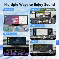 Écran Carplay 10.26 pouces pour voiture, écran intelligent WiFi sans fil CarPlay et Android Auto, autoradio Bluetooth pour stéréo Apple Android 4