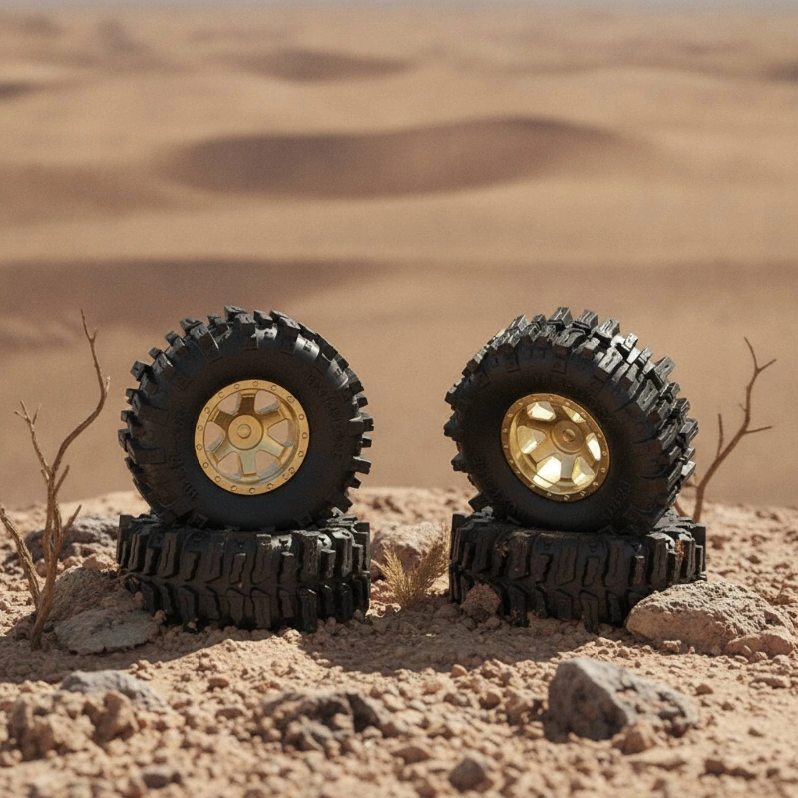 4 Pieces RC Crawler Wheel and Tire Set All-Terrain Wheel and Tire Set Wheels Soft Rubber Parts Long-Lasting for Trail Riding
