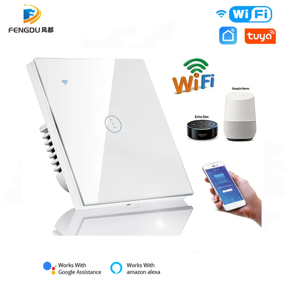 

Tuya Smart Air Conditioner Water Heater Smart Switch 40A Support Alexa Google Voice Remote Control