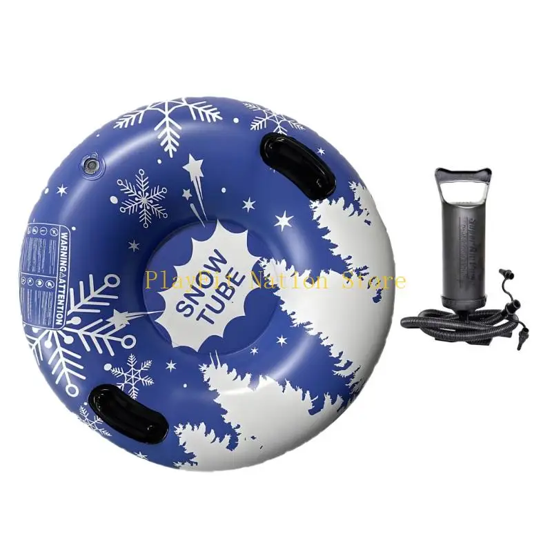 242F Opblaasbare Sneeuw Buis Slee Met Handvatten Opblaasbare Ski Ringen Pvc Rodelen Buis Portable Winter Sneeuw Rodelen