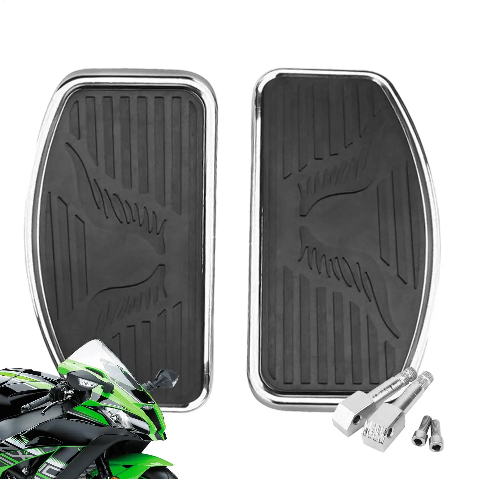 

Motorcycle Foot Pegs Scooter Floorboard For Touring Matte Non-Slip Motorcycle Foot Rest For Dirt Highway Travel Outdoors