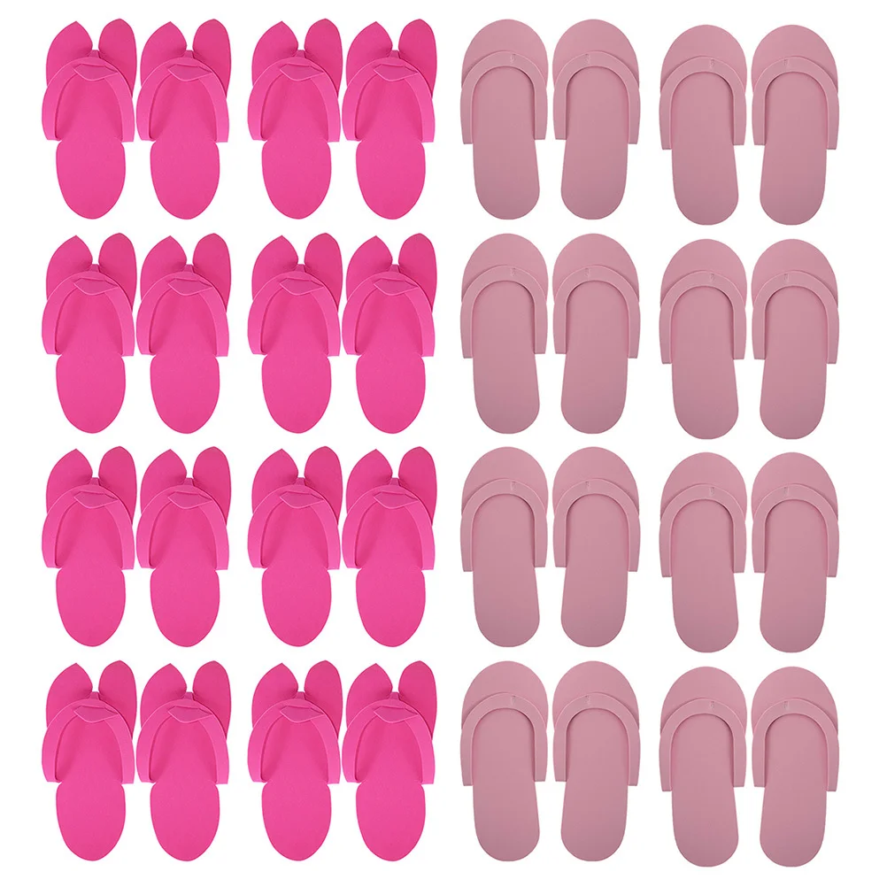 

16Pairs Disposable Eva Slippers Flip-Flops Foldable Pedicure Travel Hotel Lightweight Skid-Proof Salon Footwear