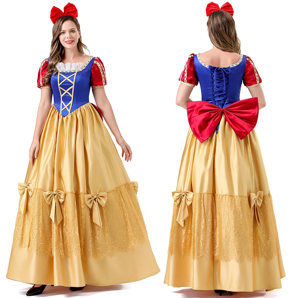 

Костюм принцессы для взрослых, длинное платье Белоснежки, женский костюм для Хэллоуина, карнавальный костюм, нарядное платье принцессы для вечеринки, бальное платье ﻿